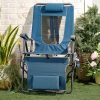 GCI Outdoor Legz Up Folding Lounge Chair with Leg Rest & Backpack Straps