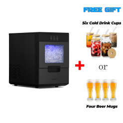 Newair 44lb. Nugget Countertop Ice Maker with Self-Cleaning Function, Refillable Water Tank, Perfect for Kitchens, Offices, Home Coffee Bars, and More