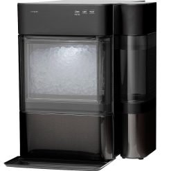 Opal 2.0 with 0.75 Gallon Tank, Chewable Crunchable Countertop Nugget Ice Maker, Scoop included, 38 lbs in 24 hours, Pellet Ice Machine with WiFi & Smart Connected, Black Stainless Steel