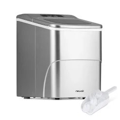 Newair 26 lbs. Countertop Ice Maker, Matte Black Portable and Lightweight, Intuitive Control, Large or Small Ice Size, Easy to Clean BPA-Free Parts, Perfect for Cocktails, Scotch, Soda and More