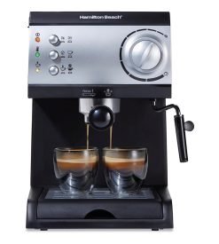 Hamilton Beach 15 Home/Bar Espresso Machine, Cappuccino, Mocha,   Latte Maker, with Milk Frother