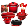 Le Creuset Signature Cast Iron 16 Piece Marseille Cookware Set