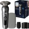 Philips Norelco Shaver Series 9000 Prestige, Wet and Dry Electric Shaver, Blue, Lift & Cut Shaving System, SkinIQ Technology, Precision Trimmer, Nose Trimmer, Qi Charging Pad, Cleaning Pod, SP9886/89